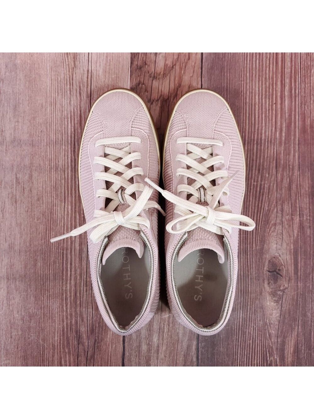 Rothys The Lace Up Sneaker Womens Size 9 Lilac Comfort Low Top Eco Friendly - Picture 7 of 16